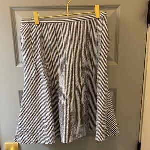 Brooks brothers fully lined searsucker Striped Blue and White Women's Skirt